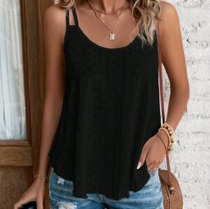 SHEIN Black Double Strap Camisole